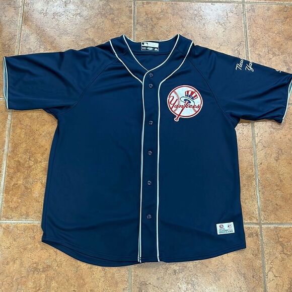 MLB New York Yankees Stitches Navy Team Color Full-Button Jersey Navy size XL - Picture 1 of 8